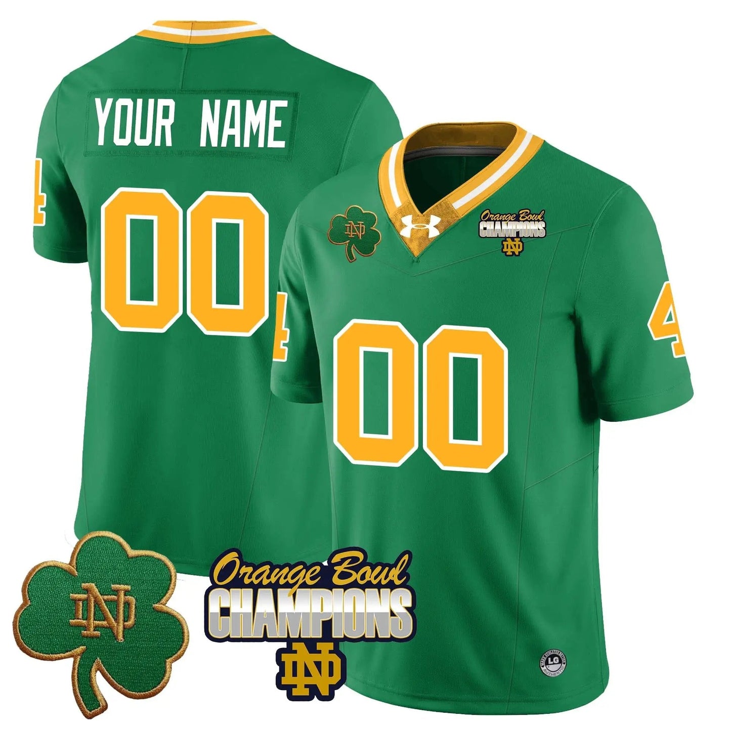Custom Notre Dame Fighting Irish Football  2025 Orange Bowl Champions Jersey