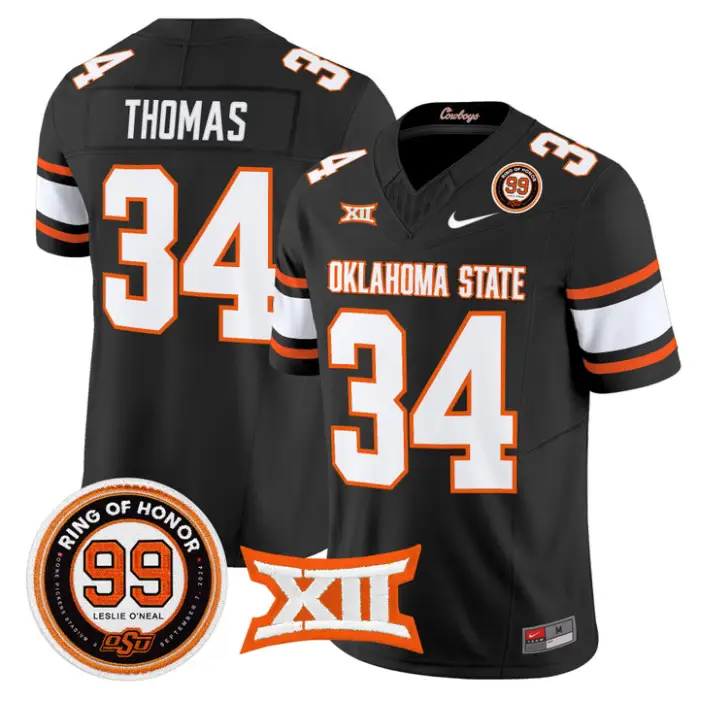 Thurman Thomas Jersey #34 Oklahoma State 2026 Leslie O'neal Stitched