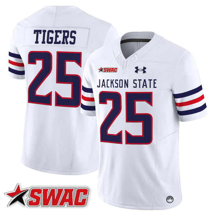 Tigers Jersey #25 Jackson State Tigers 2025 Vapor Limited Stitched