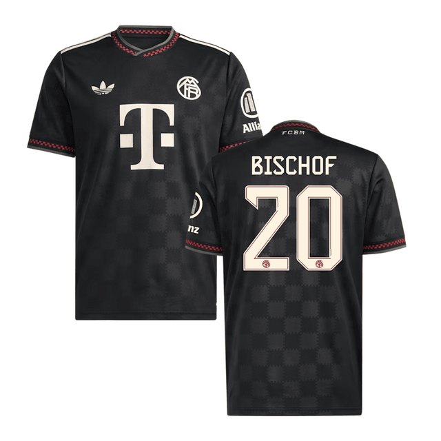 Tom Bischof #20 Bayern Munich 2025-26 Third Men Jersey – Black