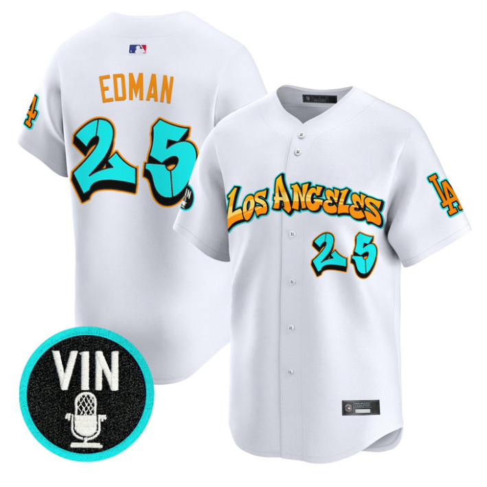 Vin Scully Jersey #67 Los Angeles Dodgers Graffiti Street Style Stitched Royal
