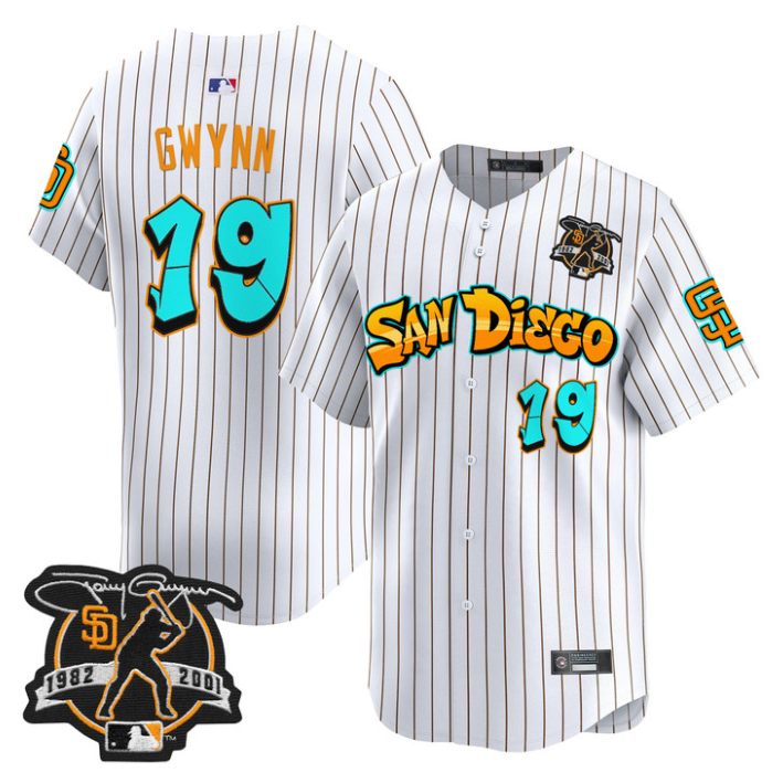 Tony Gwynn Jersey #19 San Diego Padres Graffiti Barrio Edition Stitched Stripes