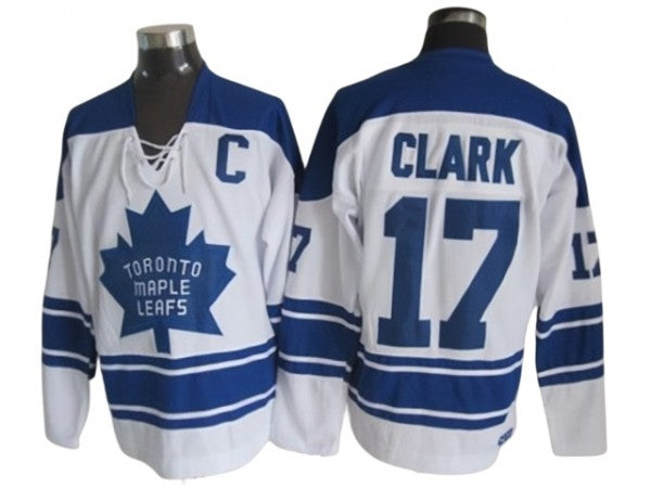Toronto Maple Leafs #17 Wendel Clark 1967 Vintage CCM Jersey - White