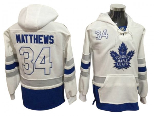 Toronto Maple Leafs #34 Auston Matthews Hoodie - White