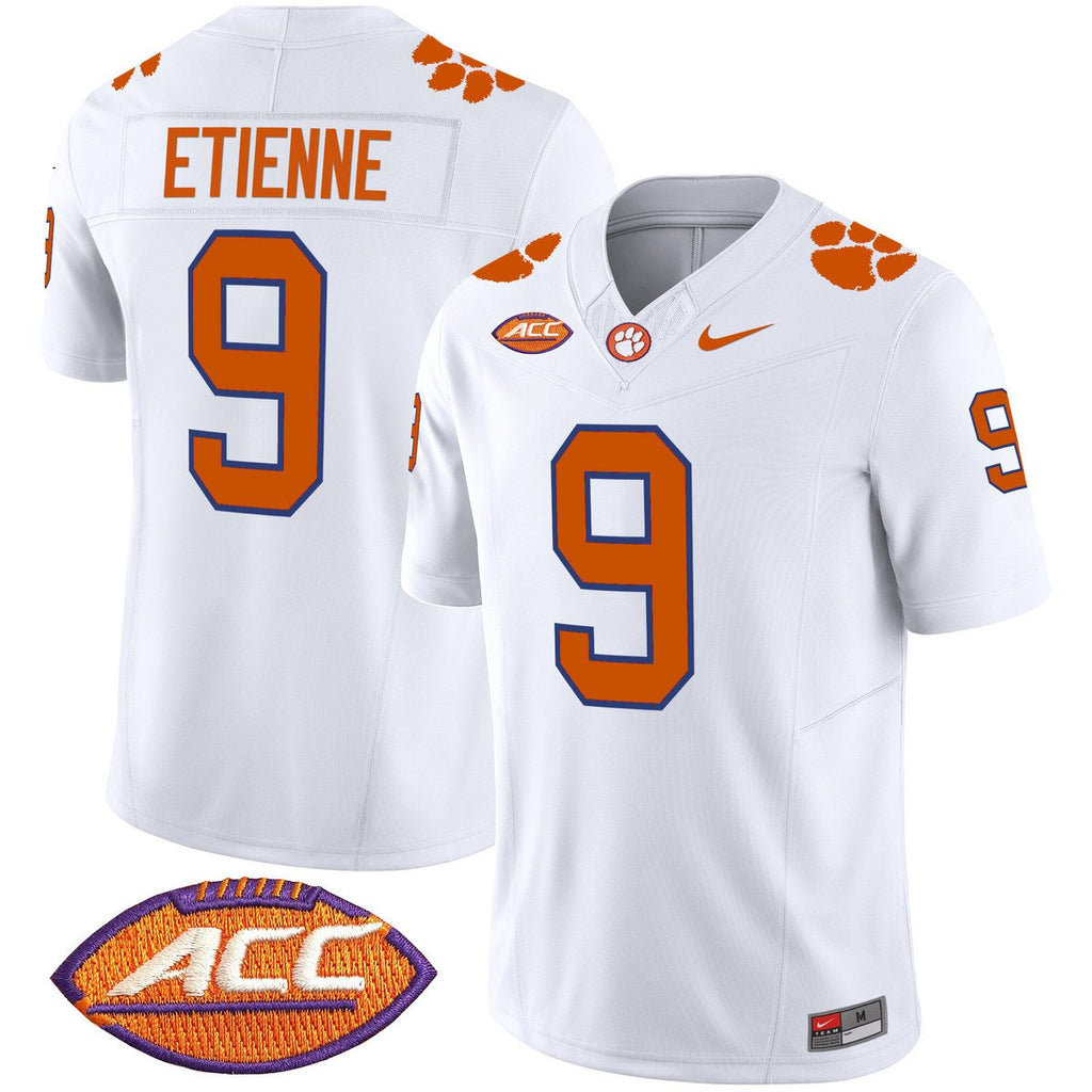 Travis Etienne Jersey #9 Clemson Tigers 2025 Vapor Limited Stitched White
