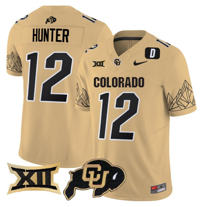 Travis Hunter Jersey #12 Colorado Buffaloes 2025 Limited V2 Stitched Gold