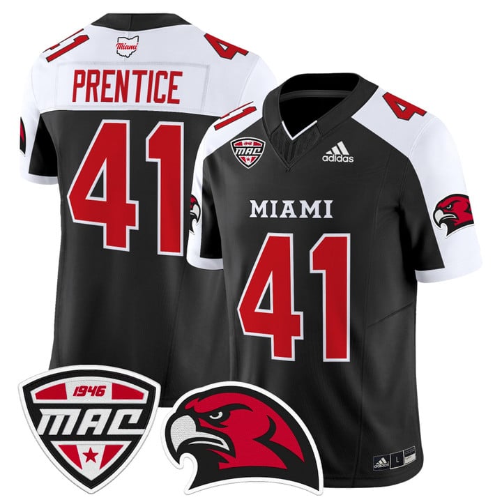 Travis Prentice Jersey #41 Miami OH RedHawks 2025 Limited Stitched