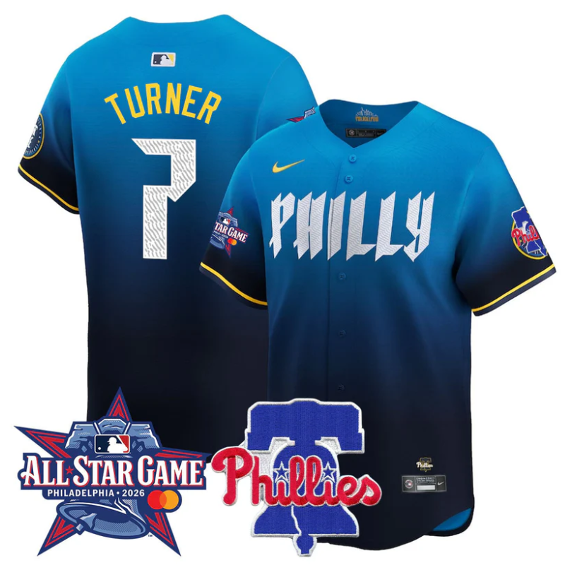 Trea Turner Jersey #7 Philadelphia Phillies 2026 MLB All-Star Light Blue