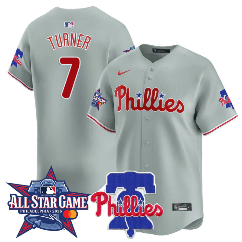 Trea Turner Jersey #7 Philadelphia Phillies 2026 MLB All-Star Gray