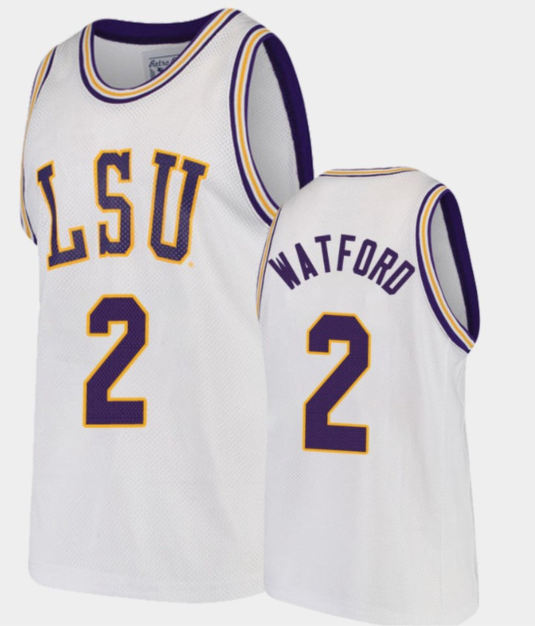 Trendon Watford Jersey LSU Tigers College Basketball White Replica #2