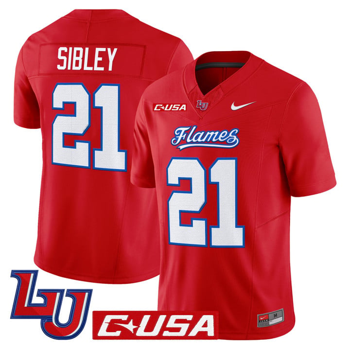 Treon Sibley Jersey #21 Liberty Flames 2025 Vapor Limited Stitched Red