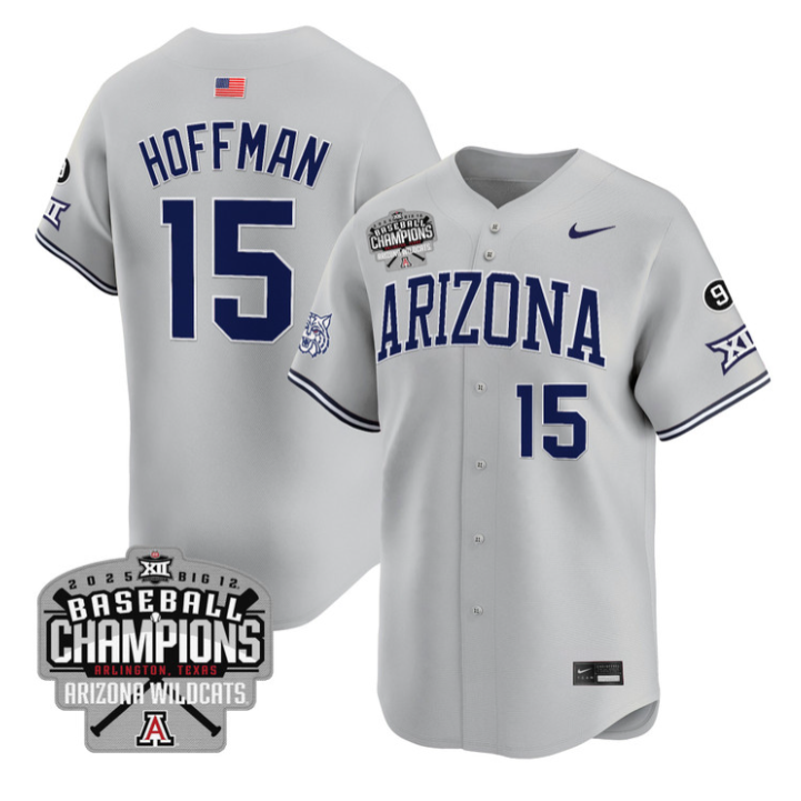 Trevor Hoffman Jersey #15 Arizona Wildcats 2025 Big 12 Champions Vapor Premier Limited Stitched