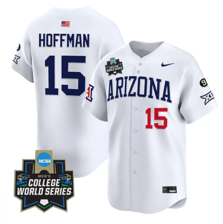 Trevor Hoffman Jersey #15 Arizona Wildcats 2025 World Series Stitched White