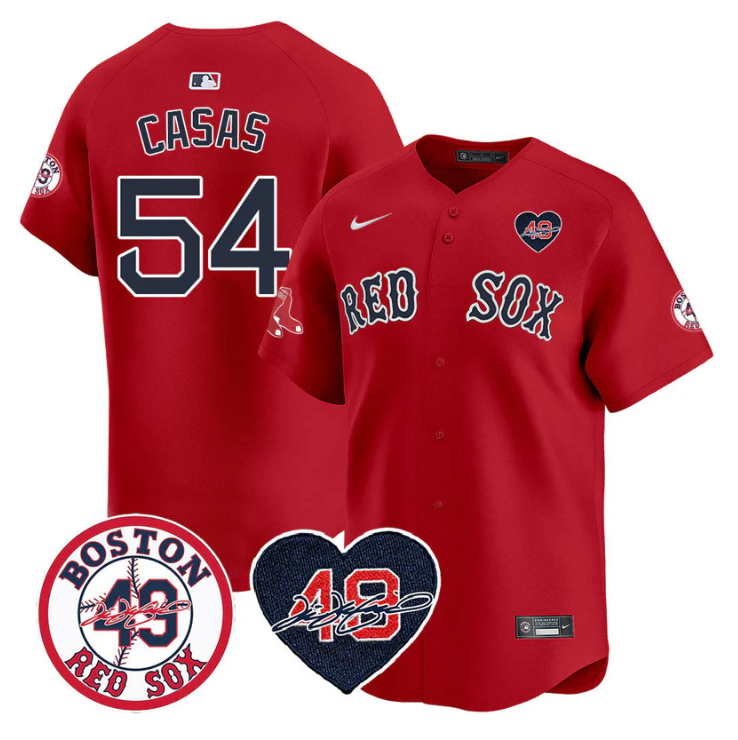 Triston Casas Jersey #54 Boston Red Sox Tim Wakefield Memorial Patch Stitched Red