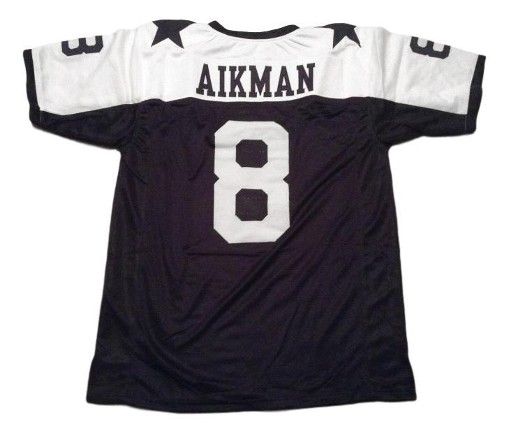 Troy Aikman CUSTOM STITCHED Unsigned Football Blue Jersey