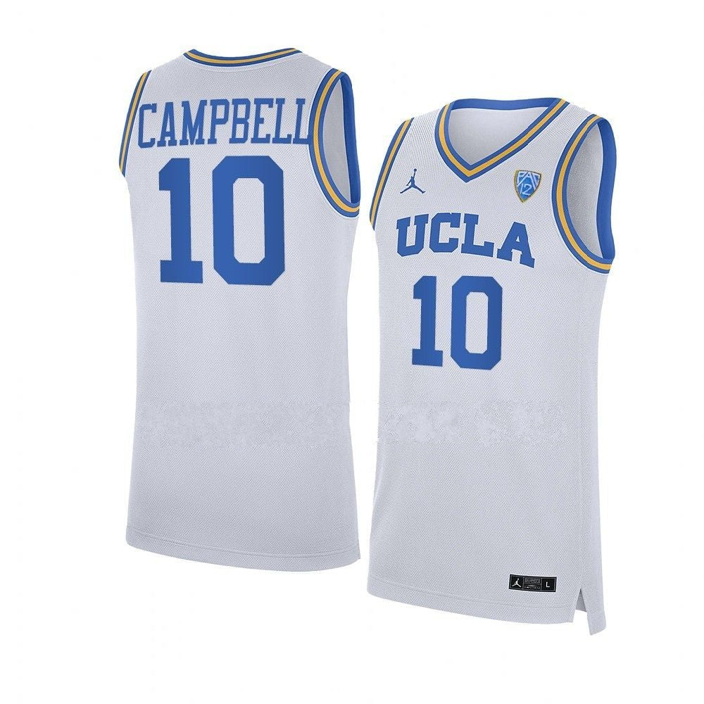 Tyger Campbell #10 UCLA Bruins NCAA College Basketball Jerseys White