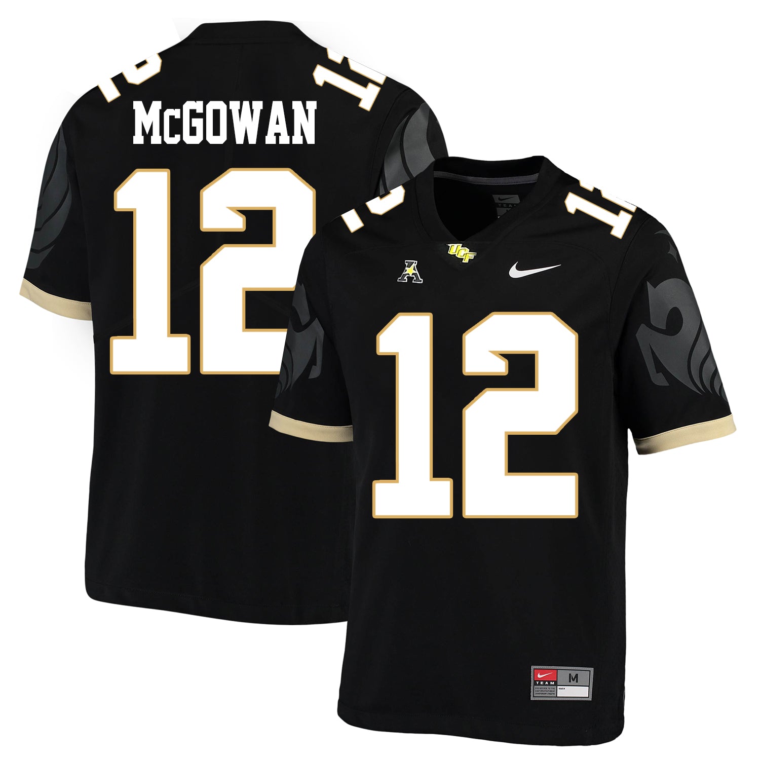 UCF Knights #12 Taj McGowan NCAA College Football Jersey Black