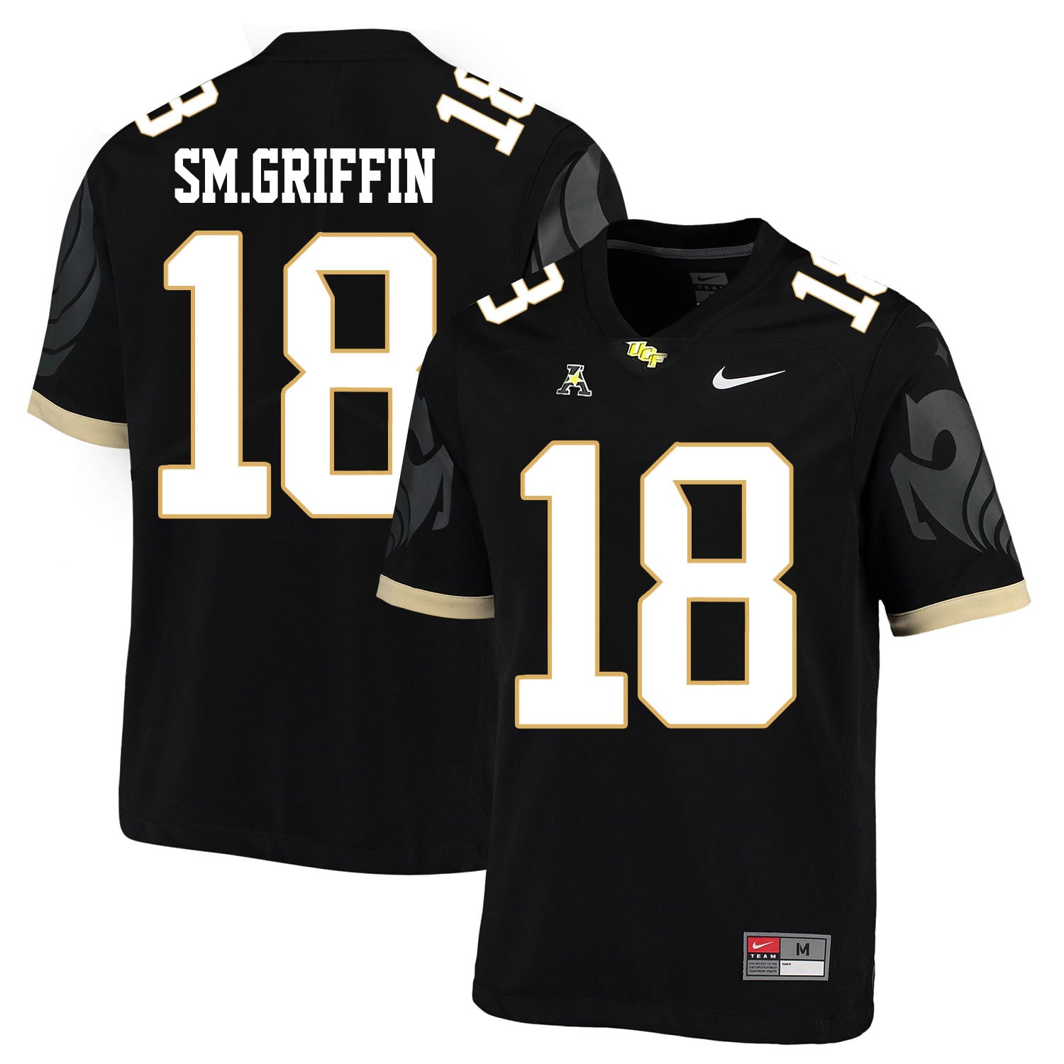 UCF Knights #18 SM.GRIFFIN NCAA College Football Jersey Black