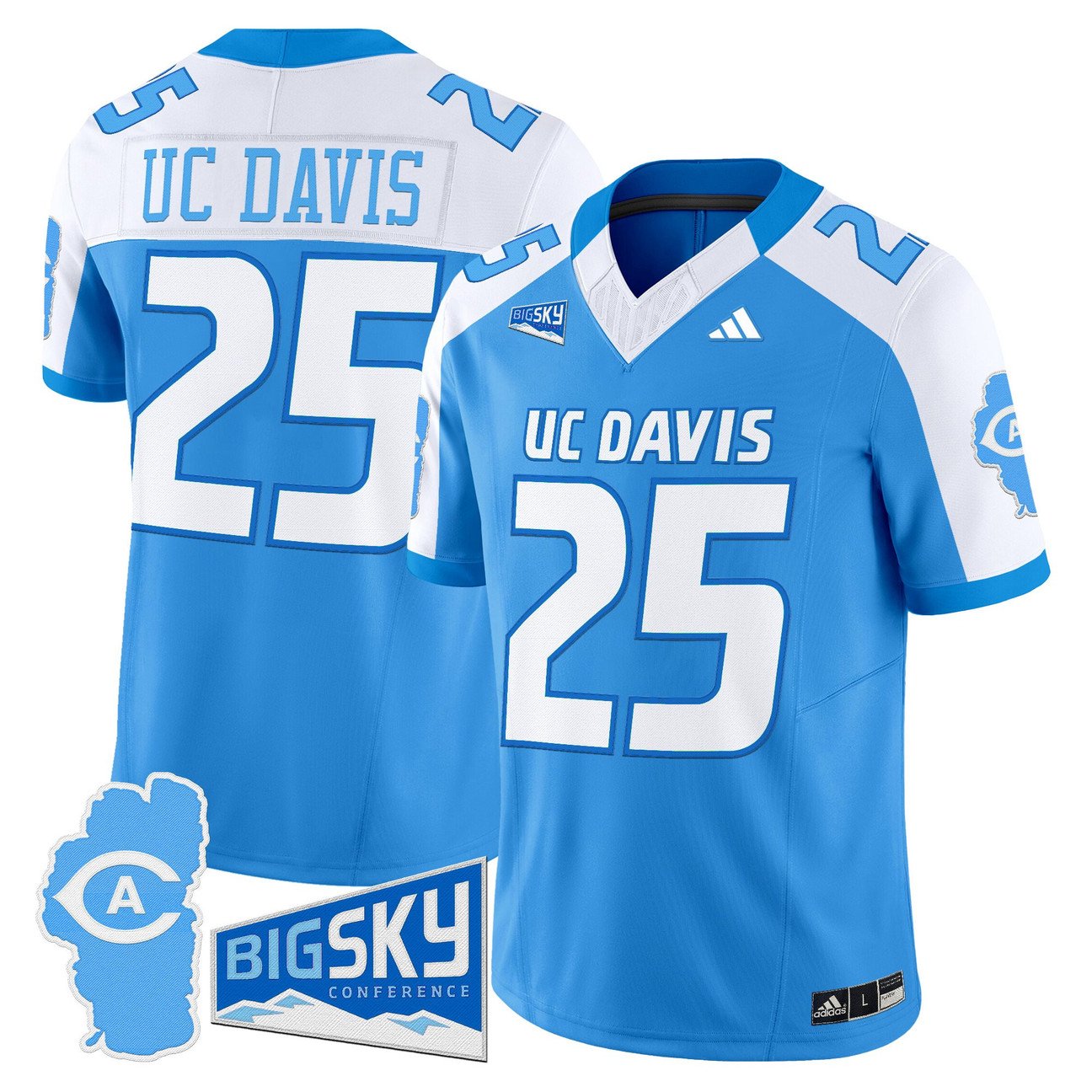 UC Davis Jersey #25 UC Davis Aggies 2025 Lake Tahoe Patch Stitched