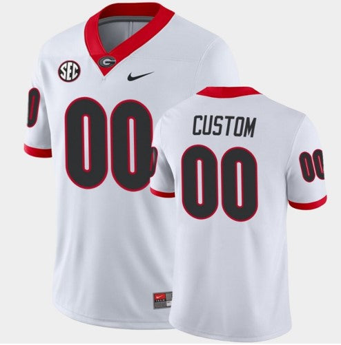 Uga Custom Jersey Name and Number College NCAA Football White