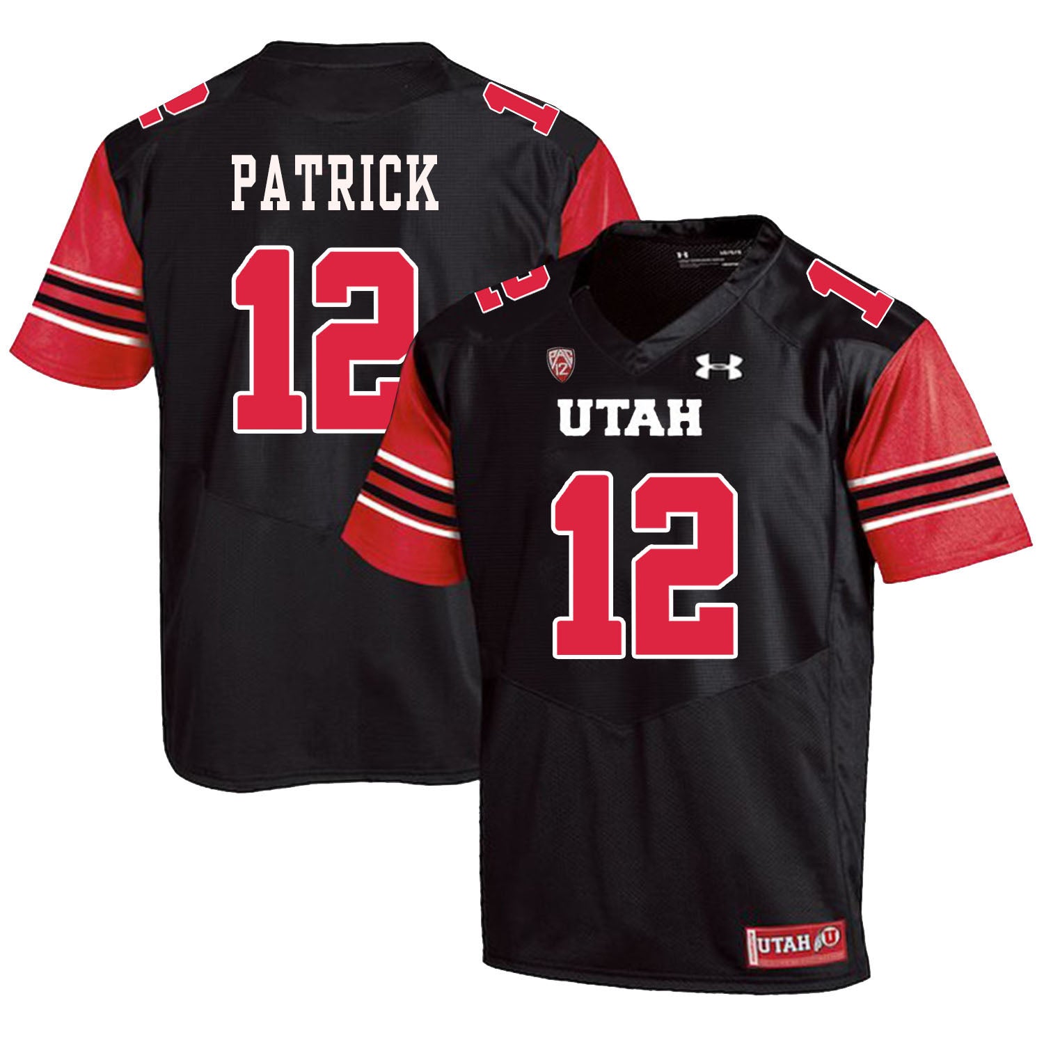 Utah Utes #12 Tim Patrick NCAA College Football Jersey Black