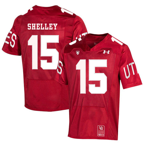 Utah Utes #15 Jason Shelley NCAA College Football Jersey Red
