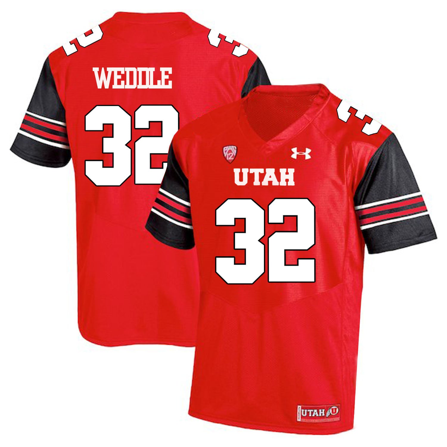 Utah Utes #32 Eric Weddle NCAA College Football Jersey Red