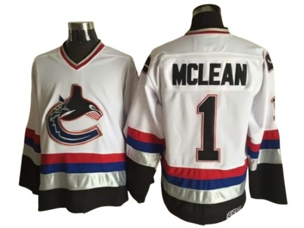 Vancouver Canucks #1 Kirk McLean 2005 Vintage CCM Jersey -White