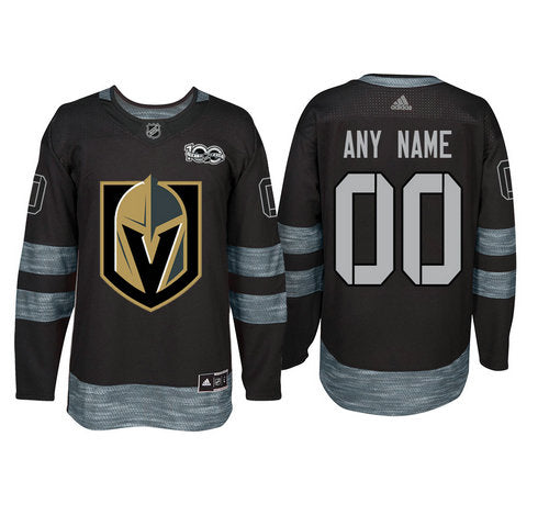 Vegas Golden Knights Black 1917-2017 100th Anniversary Stitched NHL Custom Jersey