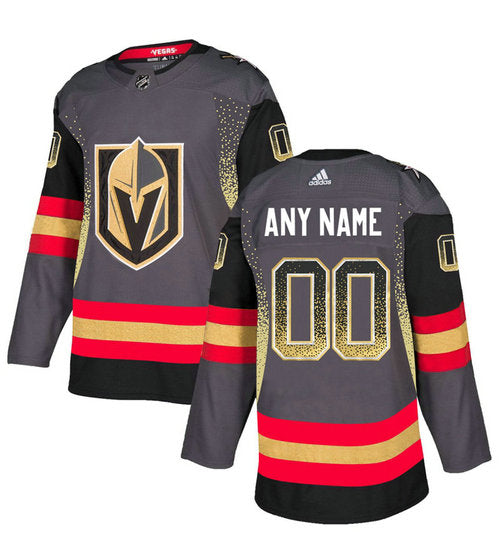 Vegas Golden Knights Gray Customized Drift Fashion Jersey