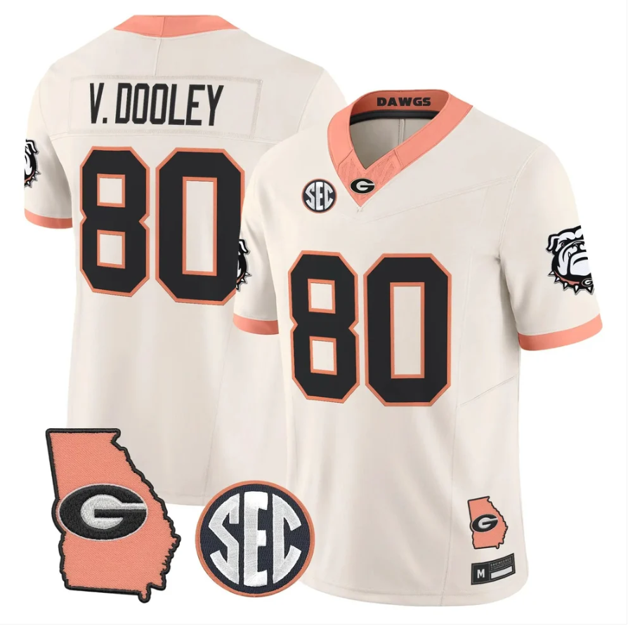 Vince Dooley Jersey #80 Georgia Bulldogs 2026 The Big Peach Stitched