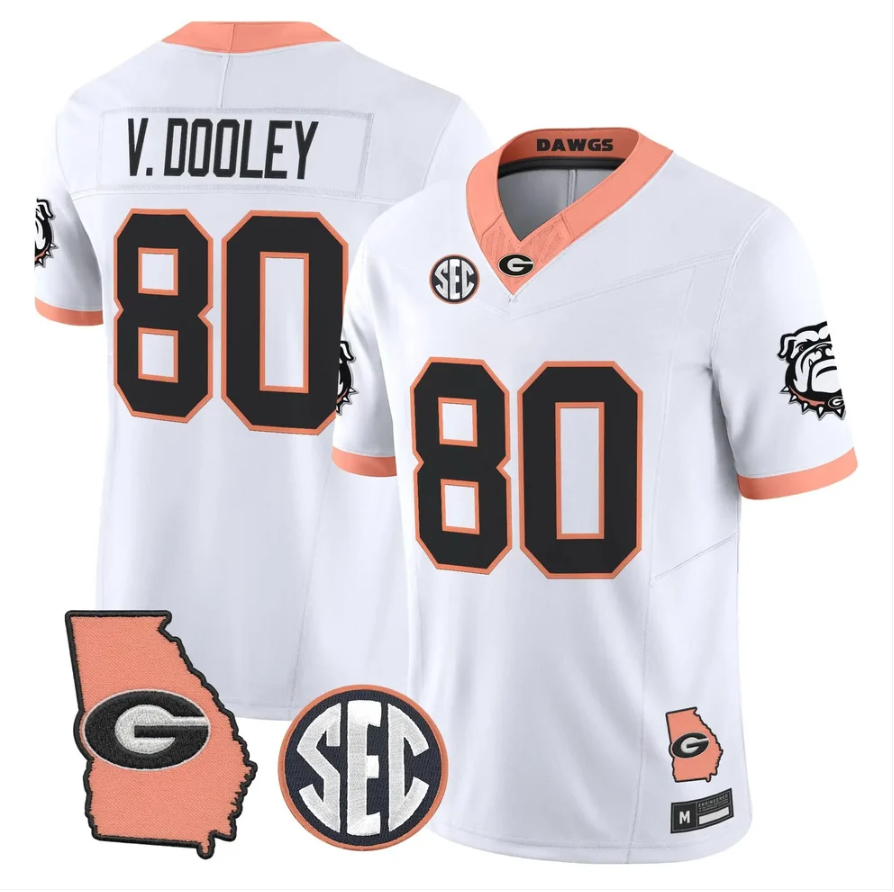 Vince Dooley Jersey #80 Georgia Bulldogs 2026 The Big Peach Stitched
