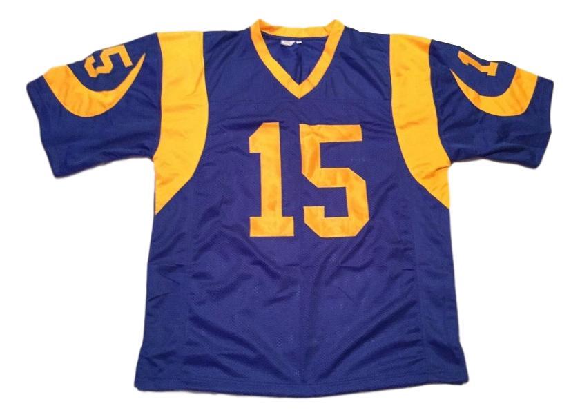 Vince Ferragamo CUSTOM STITCHED Unsigned Football Jersey Blue