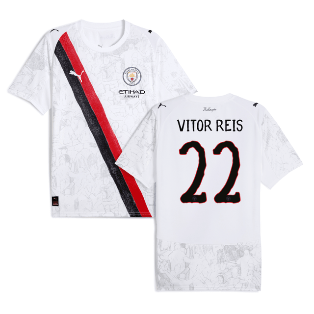 Vitor Reis 22 Manchester City 2025-26 Match Jersey – White