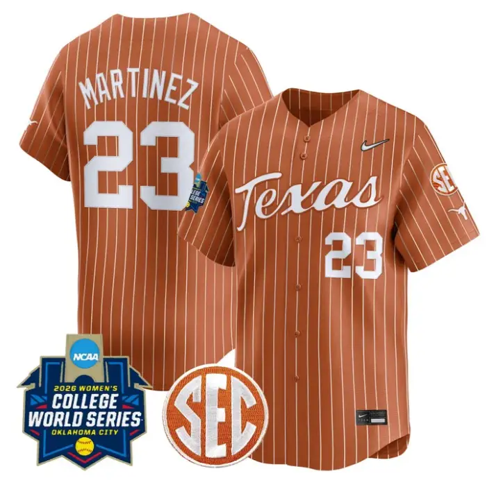 Viviana Martinez Jersey #23 Texas Softball 2026 World Series Stitched