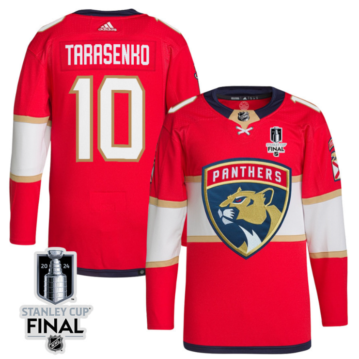 Vladimir Tarasenko 10 Florida Panthers 2024 STANLEY CUP Final Home Breakaway Jersey Men, Red