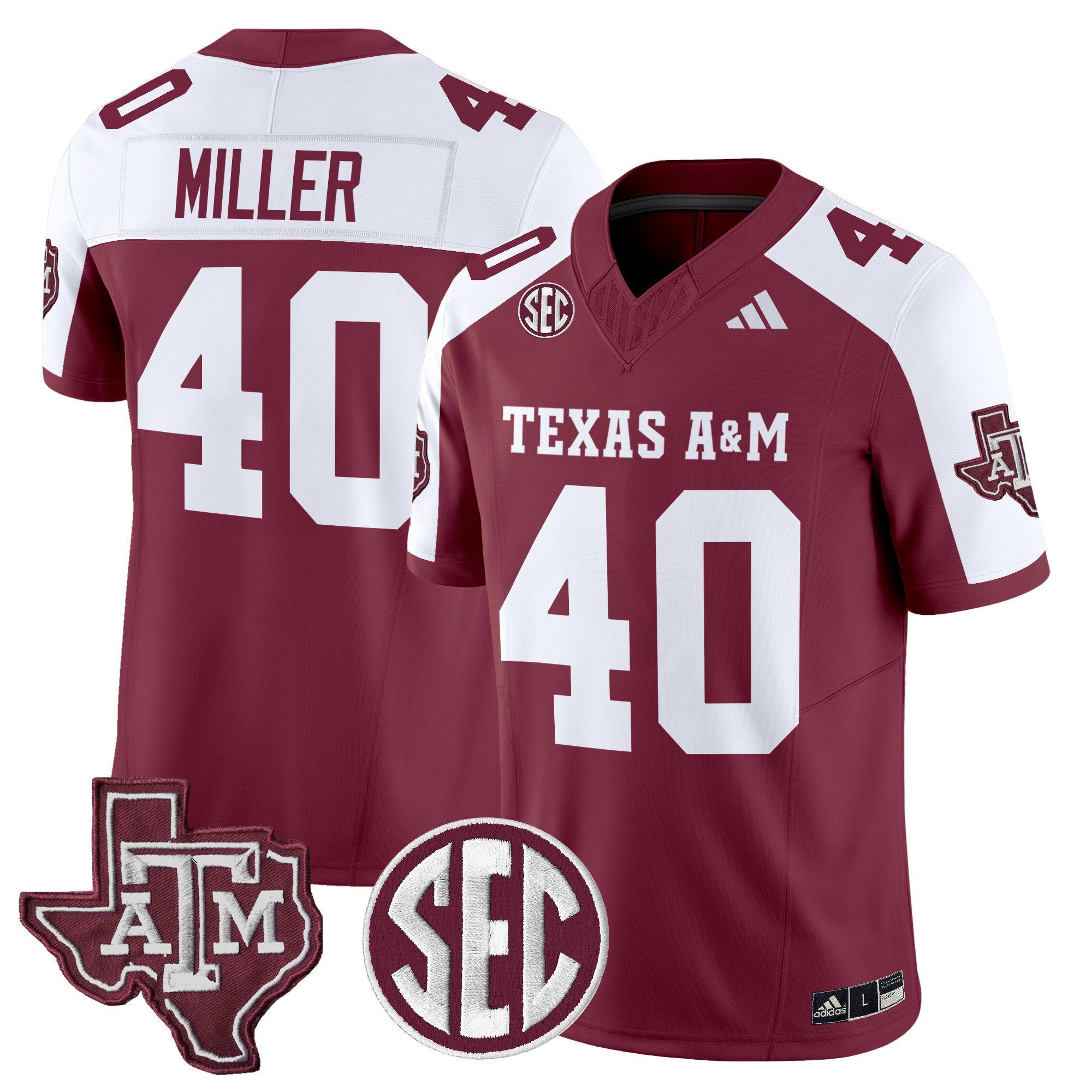 Von Miller Jersey #40 Texas A&M Aggies 2025 Vapor Stitched Maroon Alternate