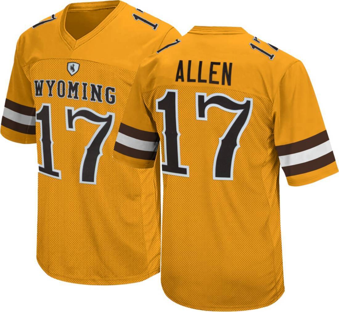 Wyoming Cowboys Josh Allen #17 Football College Gold NCAA Game Jersey