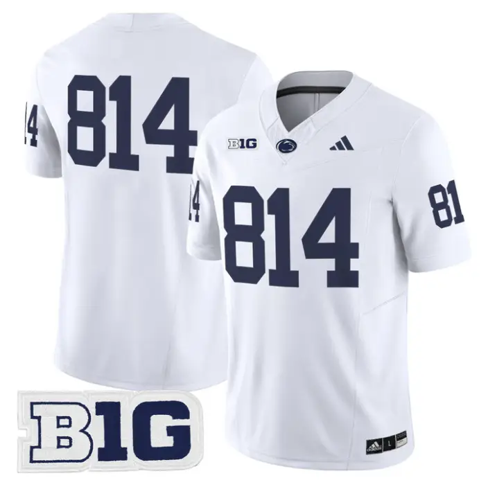WHITEOUT Jersey #814 Penn State 2026 No Name on Back Limited Stitched