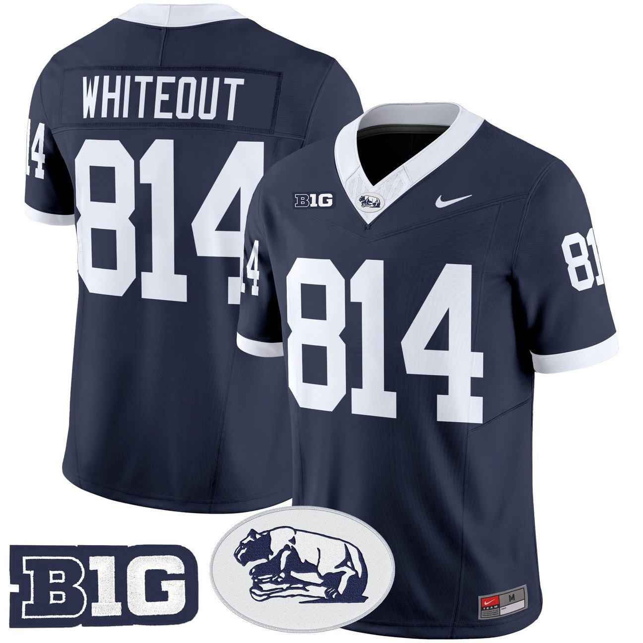 WHITEOUT Jersey #814 Penn State Nittany Lions 2025 Throwback Limited Stitched