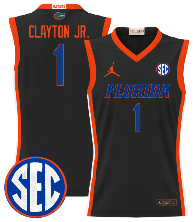 Walter Clayton Jr Jersey #15 Florida Gators 2024 Lightweight Basketball Black