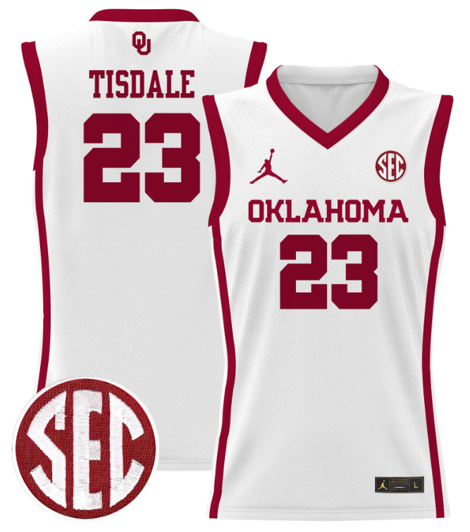 Wayman Tisdale Jersey #23 Oklahoma Sooners 2024 Lightweight Basketball White