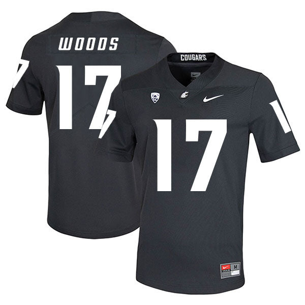 Washington State Cougars #17 Kassidy Woods NCAA Football Jersey Black