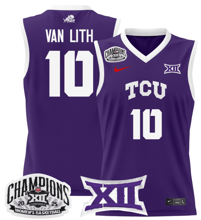 Women's Hailey Van Lith Jersey #10 TCU Horned Frogs 2025 Champions Purple