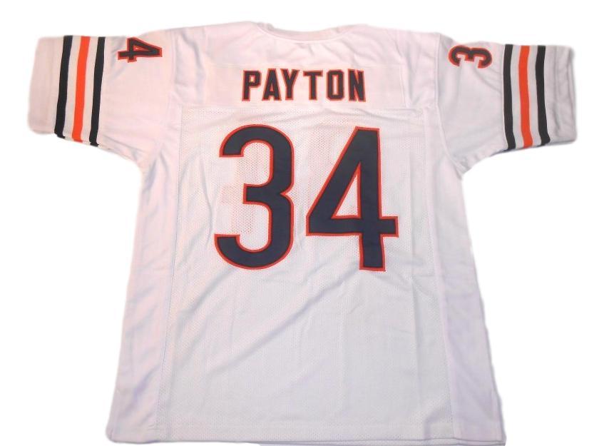 Walter Payton CUSTOM STITCHED Unsigned Football Jersey White