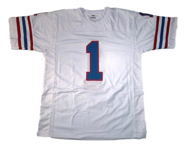 Warren Moon CUSTOM STITCHED Unsigned Football Jersey White