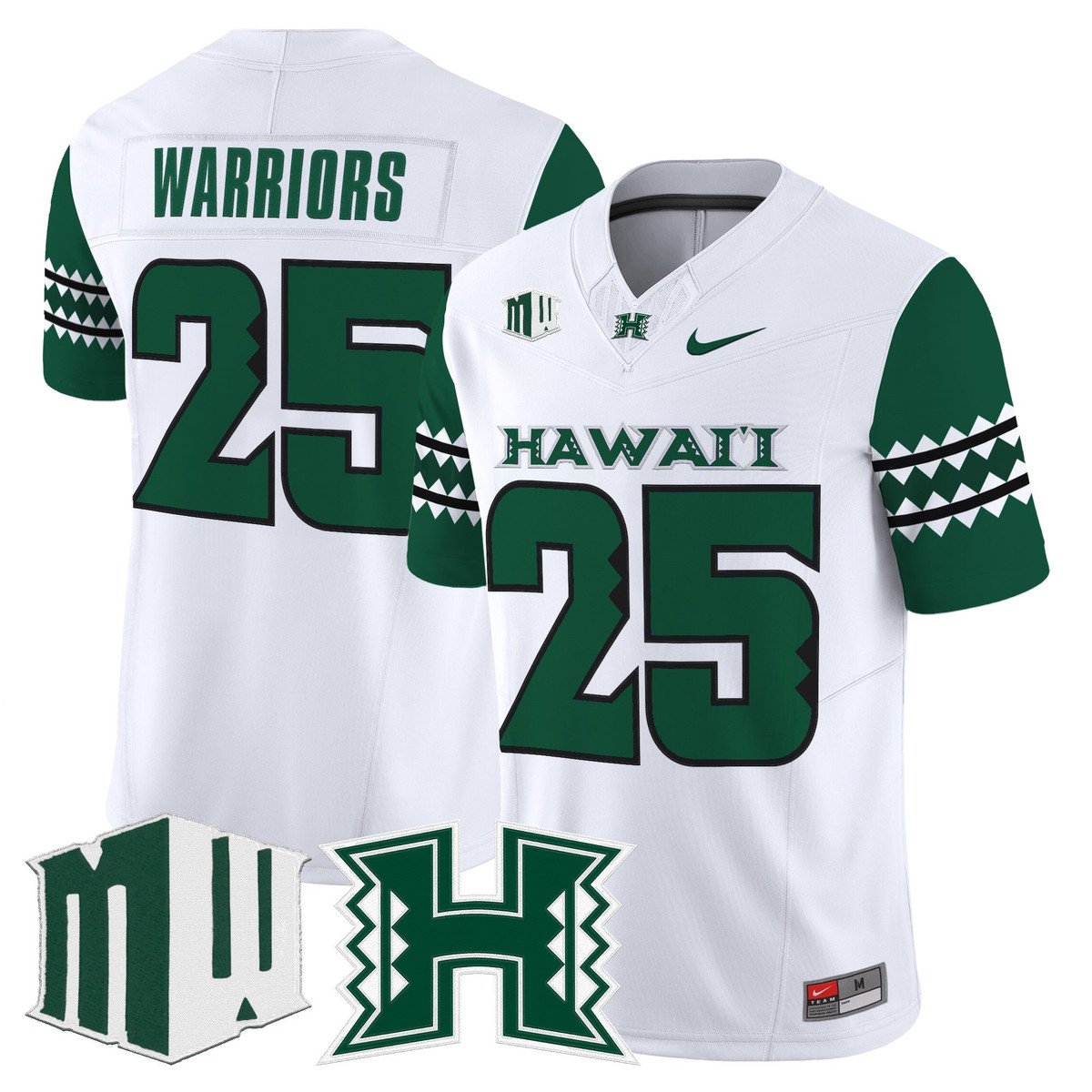 Warriors Jersey #25 Hawai'i Rainbow Warriors 2025 Vapor Stitched White