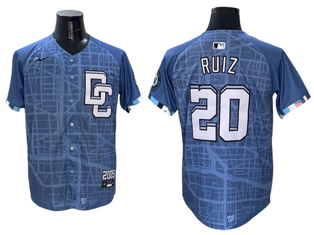 Washington Nationals #20 Keibert Ruiz Blue 2025 City Connect Limited Jersey