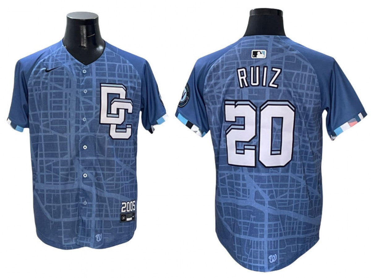 Washington Nationals #20 Keibert Ruiz Blue 2025 City Connect Limited Jersey