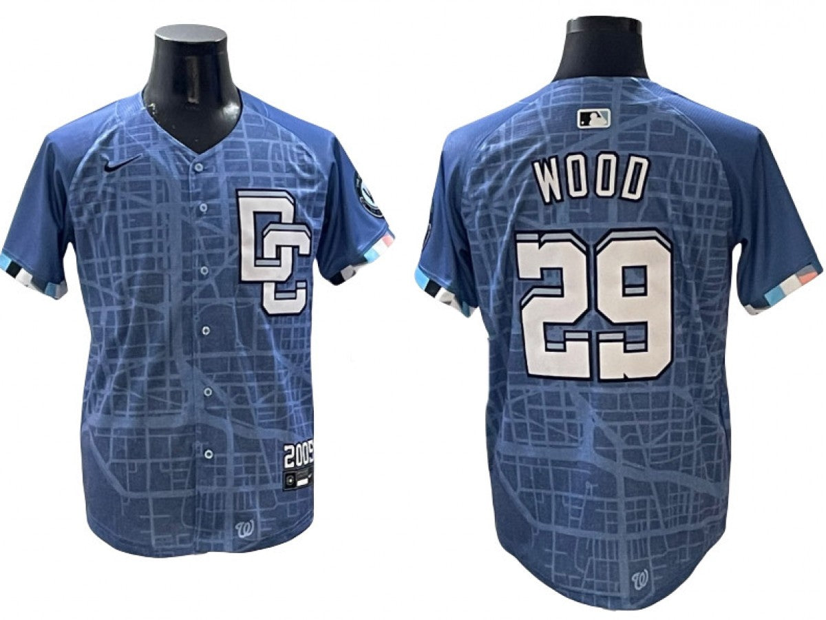 Washington Nationals #29 James Wood Blue 2025 City Connect Limited Jersey